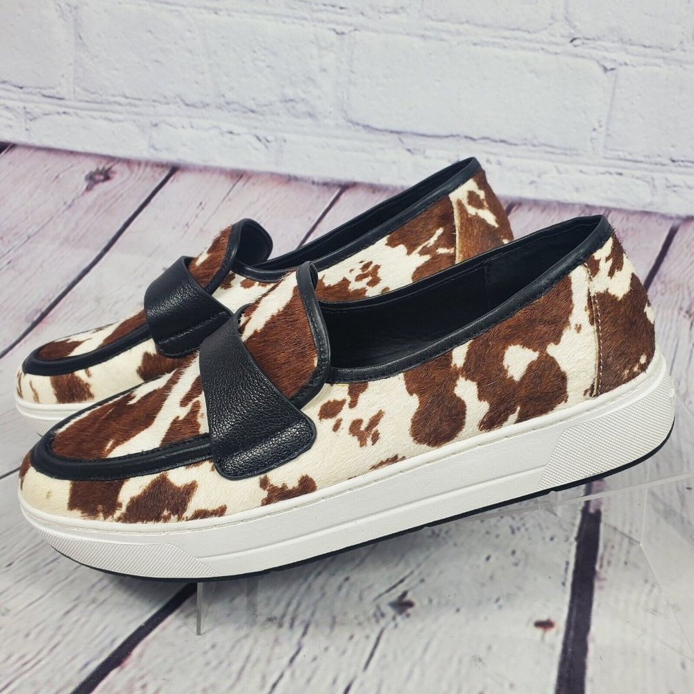 Donald Pliner Women's Size 7.5 Bone Multi Richie Haircalf Loafers Sneakers - Picture 5 of 9